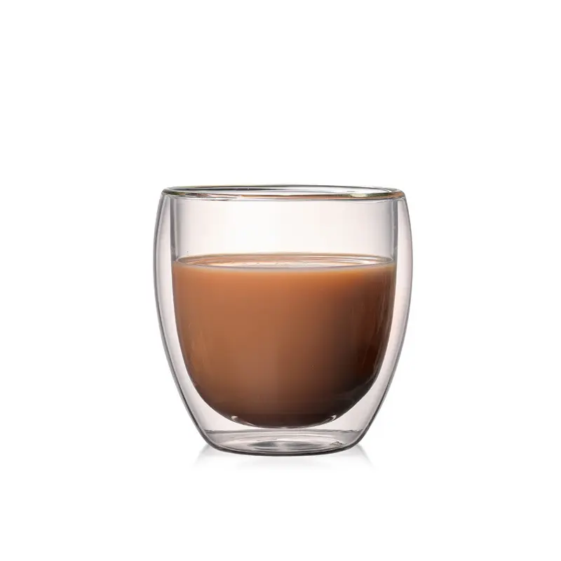 Fabrikanten Groothandel Hoge Kwaliteit 150Ml 250Ml 350Ml 450Ml Borosilicaatglas Kruik Double Wall Koffie Glas cup Te Koop