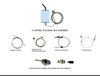 Sonde de température industrielle sans fil PT100 RTD étanche IP65 à haute température avec aimant, OEM ODM, portée LoRa 5 km, précision 0,1°C