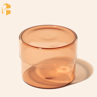 Contenants à bougies en verre borosilicate vides Fubei Living avec couvercles en verre, plusieurs couleurs et finitions, pots en vrac pour la fabrication de bougies