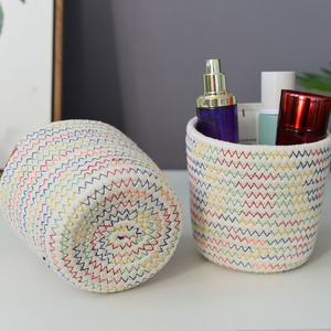 Boîte de rangement tressée de style Instagram pour dortoirs, salons, bureaux, porte-cosmétiques, porte-stylos, paniers de rangement - Product Image 3
