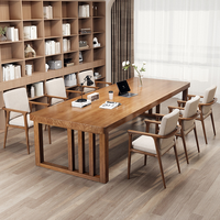 Bureau d'écriture de style américain très vendu, grand bureau en bois massif pour la maison, bureau d'étudiant avec une grande surface de travail pour le salon