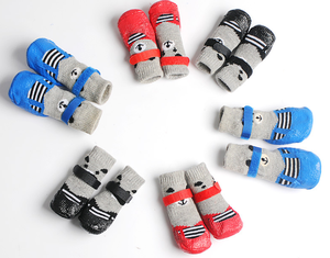 Pet Docena Chaussettes Antidérapantes Pour Chien <span class=keywords><strong>Chat</strong></span> Coussin Chauffant Pattes D'hiver Pour Chiens Chaussures Modernes En Coton Avec Emballage De Protection UAS De Silicium - Product Image 1