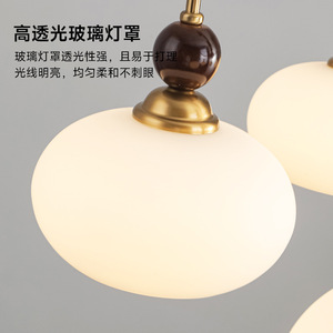 Lámpara de araña de estilo retro francés para sala de estar, con múltiples cabezales E27 LED, redonda, colgante, para decoración de interiores del hogar. - Product Image 5