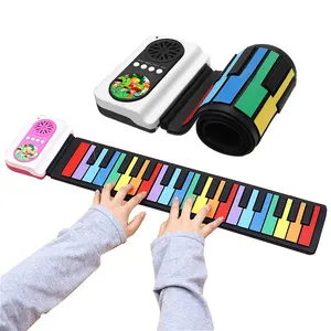 Silicon Kleine Usb Kinderen Oprollen Muziekinstrument Mini Zachte Merk Keyboard Piano