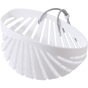 FASOLA Sink Drain Basket Oval White Hanging Draining Rack With Rope For Kitchen Faucet Storage - Product Image 5