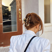 Grosse pince à cheveux en acétate multicolore coréen surdimensionné de 13 cm Pince à cheveux en cellulose pour une utilisation en extérieur