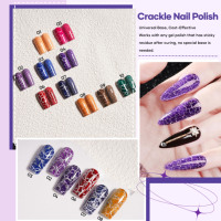 MissGel Crackle Gel Vernis Couleur Hybride Vernis Gel Laque Soak Off Semi Permanent Crack Gel Vernis à Ongles pour Nail Art