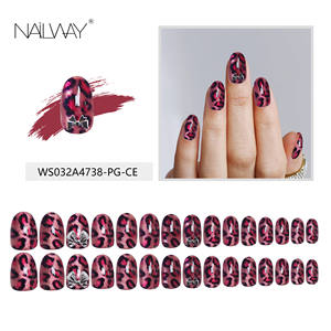 <span class=keywords><strong>Faux</strong></span> <span class=keywords><strong>ongles</strong></span> en gel souple à <span class=keywords><strong>coller</strong></span>, couleur rose léopard, brillants, pour femmes, décoration de manucure - Product Image 5