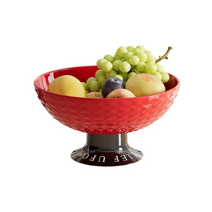 Fruit Platter Round Food Grade Plastic With Drainage For Living Room <b>Coffee</b> <b>Table</b> Snack Candy Dish Large Open Design - Product Image 5