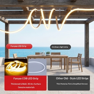 <span class=keywords><strong>Bande</strong></span> lumineuse LED COB flexible 220V, auto-adhésive, éclairage d'ambiance pour plafond, salons, ultra-lumineuse, extérieur, blanc chaud - Product Image 3