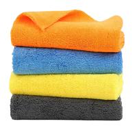 Serviette de voiture carrée en microfibre à séchage rapide, écologique, avec logo personnalisé en gros, pour lavage de voiture, bord en peluche épais