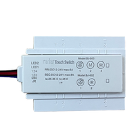 Interrupteur à capteur tactile double à LED monocouleur intelligent à radar inductif DC12V 5A 60W avec fonction anti-buée et portée de détection de 50-120 cm