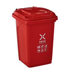 Poubelles rectangulaires d'extérieur 50L grande taille pour tri des déchets avec roues - Product Image 3