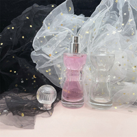 30ml Clair Unique Hommes Forme Bouteilles De Parfum En Verre avec Bouchon En Cristal