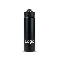 Bouteille d'eau légère à double paroi isolée sous vide, anti-fuite, réutilisable, pour le fitness, les sports de plein air et les voyages