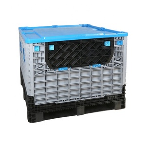 Heavy Duty Plastic HDPE Foldable Storage Box With Cover Plastic Crates With Lids