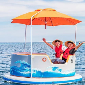 Bateau géant de beignet de <span class=keywords><strong>barbecue</strong></span> de plaisir de divertissement de <span class=keywords><strong>prix</strong></span> usine avec le moteur électrique 10 sièges bateaux de BBQ d'eau et table de pique-nique - Product Image 4
