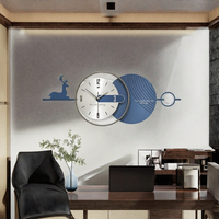Jam Dinding Geometris Modern Logo Kustom Dekoratif Jam Dinding Quartz untuk Ruang Tamu