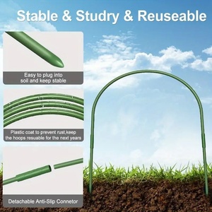 Plastic Coated Lightweight Durable Grow Tunnel Support <strong>Frame</strong> Garden Hoops <strong>for</strong> <strong>Raised</strong> <strong>Beds</strong> 6 Sets DIY Greenhouse - Product Image 4