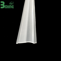 Lentille d'extrusion linéaire LED en PMMA Bming, diffuseur de lumière personnalisé, design moderne japonais, asiatique, européen pour l'éclairage