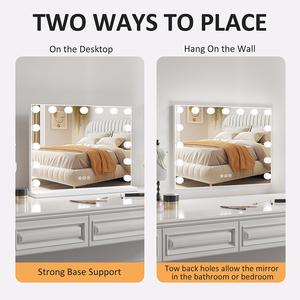 Hot-bán 58x46cm Dimmable LED ánh sáng bóng đèn trang điểm gương cá nhân khách sạn thắp sáng Magnifying X10 gương mỹ phẩm gương - Product Image 5