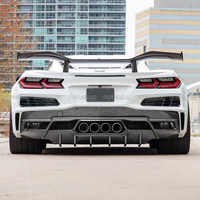 Nouveauté Diffuseur arrière en fibre de carbone de style TLS pour Corvette C8 Z06 Kit carrosserie