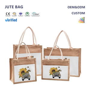 Sac fourre-tout en jute fait main pour femmes avec <span class=keywords><strong>message</strong></span> personnalisé et design luxueux en cadeau - Product Image 1