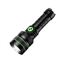 Linterna LED Táctica de Emergencia Recargable por USB, Linterna Potente de 60 W, 3000 Lúmenes, 1000 m, con Zoom RGB