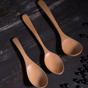 Cucchiai in Legno Lucidato ad Acqua Stile Giapponese con Manico Lungo per Miele, <span class=keywords><strong>Caffè</strong></span> e Zuppa di Riso per Bambini, Prodotti all'Ingrosso a Fujian - Product Image 2