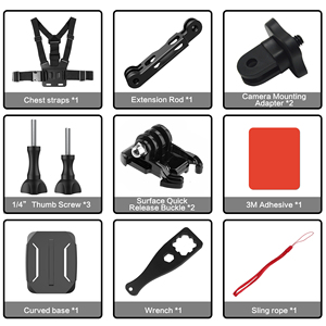 Harnais de fixation poitrine pour caméra d'action/téléphone, sangle de corps POV réglable, kit d'accessoires de fixation pour <span class=keywords><strong>casque</strong></span> pour GoPro/DJI/Insta360/<span class=keywords><strong>iPhone</strong></span> - Product Image 2