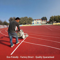 Piste d'athlétisme scolaire respirante à double couche en caoutchouc PU, approuvée IAAF, 15 mm, haute performance pour les clubs sportifs d'Amérique du Sud