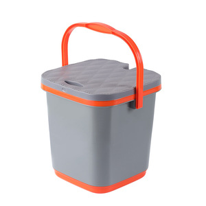 Seau à thé avec couvercle, gris, orange, forme carrée, filtre anti-fuite, feuilles de thé pour accessoires de service à thé Kung Fu - Product Image 5