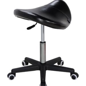 Tabouret de salon réglable en cuir PU de conception luxueuse, chaise de barbier pivotante à roulettes - Product Image 4