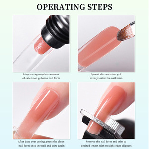 Gel UV/Polygel Cristal pour Ongles, Sans Papier, Rapide et Indolore, 30ml, Extension d'Ongles, Modèle RL2523, Logo Personnalisé - Product Image 4