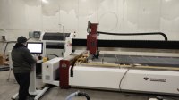 Machine de découpe à jet d'eau industrielle L3020 pour motifs artistiques en marbre, médaillons et carreaux de porcelaine