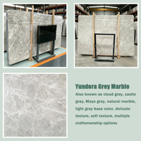 Marbre gris Yundora naturel, style moderne, adapté pour la décoration des murs des escaliers des halls d'hôtel et des sols des îlots de cuisine des villas