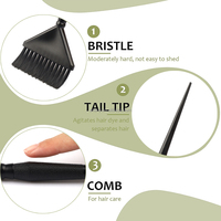 Kit de pinceaux pour coloration capillaire ARLANY avec logo personnalisé, 3 tailles différentes, pour une application professionnelle en salon.