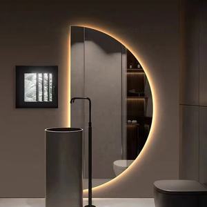 <span class=keywords><strong>Grand</strong></span> Dôme <span class=keywords><strong>Demi</strong></span>-<span class=keywords><strong>Cercle</strong></span> Intelligent avec Écran Tactile Illuminé LED <span class=keywords><strong>Miroir</strong></span> Intelligent de Bain pour Salle de Bains d'Hôtel - Product Image 1