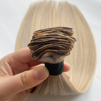 Extensiones de Cabello Humano Virgen 100% de Alta Calidad, Tejidas a Mano, Doble Trama, 15g-20g/pc, Venta Directa de Fábrica