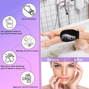 Guante Exfoliante Mitt Body Scrubber (Paquete de <span class=keywords><strong>2</strong></span>)-Exfoliar profundamente y renovar la piel-Excelente para la ducha-Elimina la piel muerta - Product Image 5