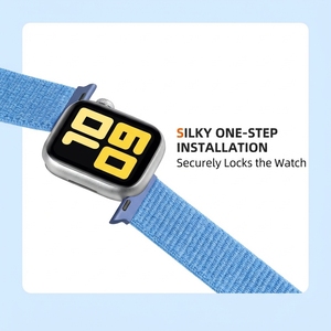 Bracelet de montre en nylon coloré pour Apple Watch Series 10 46mm 42mm Series 8 7 45mm 41mm SE 3 Ultra 2, bracelet sport tissé pour femmes - Product Image 3