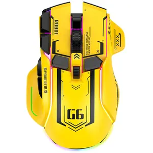 2024 mới đến có thể sạc lại không dây trò chơi Chuột chơi game 4000 DPI PC Chuột chơi game RGB Backlit chuyên nghiệp Ergonomic chuột Gamer