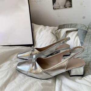 French Style Bow Front Flat Shoes with <b>Closed</b> <b>Toe</b> High Rear Platform Evergreen Design for Women - Product Image 4