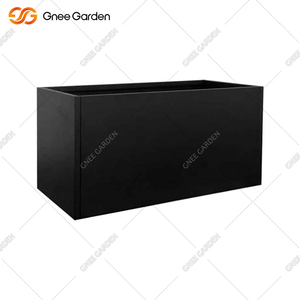 Jardinera de Acero Galvanizado Negro de 133 L, Moderna, para Exteriores, Maceta para Flores, Decoración Elegante para el Hogar - Product Image 2