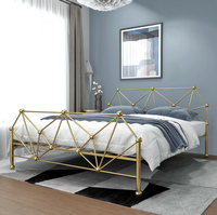 Lit métallique, pliant et simple en acier, de luxe, pour chambre d'hôtel, lit en fer, à vendre, de haute qualité