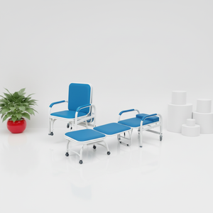 Chaise d'<span class=keywords><strong>accompagnement</strong></span> pliable Hochey Medical avec rangement sous le lit, mobilier hospitalier - Product Image 6