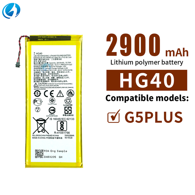 Wholesale Mobile Cell Phone Battery HG40 2900mAh Replacement Mobile Phone Battery for Motorola G5 PLUS