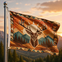 Drapeau Fanion de la Journée des Peuples Indigènes, 3 couches, imprimé numériquement, motif tribal, résistant à la décoloration, en polyester, pour les fêtes