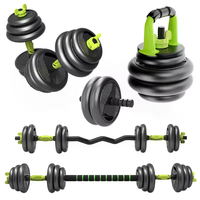 Set Dumbbell semen 30 kg, Set Dumbbell berat badan dapat disesuaikan untuk peralatan kebugaran Gym