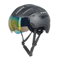 Casques de cyclisme haut de gamme avec lunettes coupe-vent et respirantes coque PC doublure Eps poids léger pour l'équitation d'été